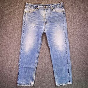 VTG 90s Levis 505 Jeans Mens 40x30 Faded Orange Tab Medium Wash Straight Casual